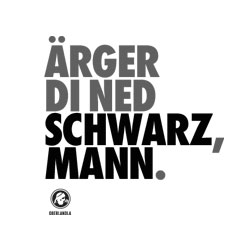 Ärger di ned schwarz, Mann